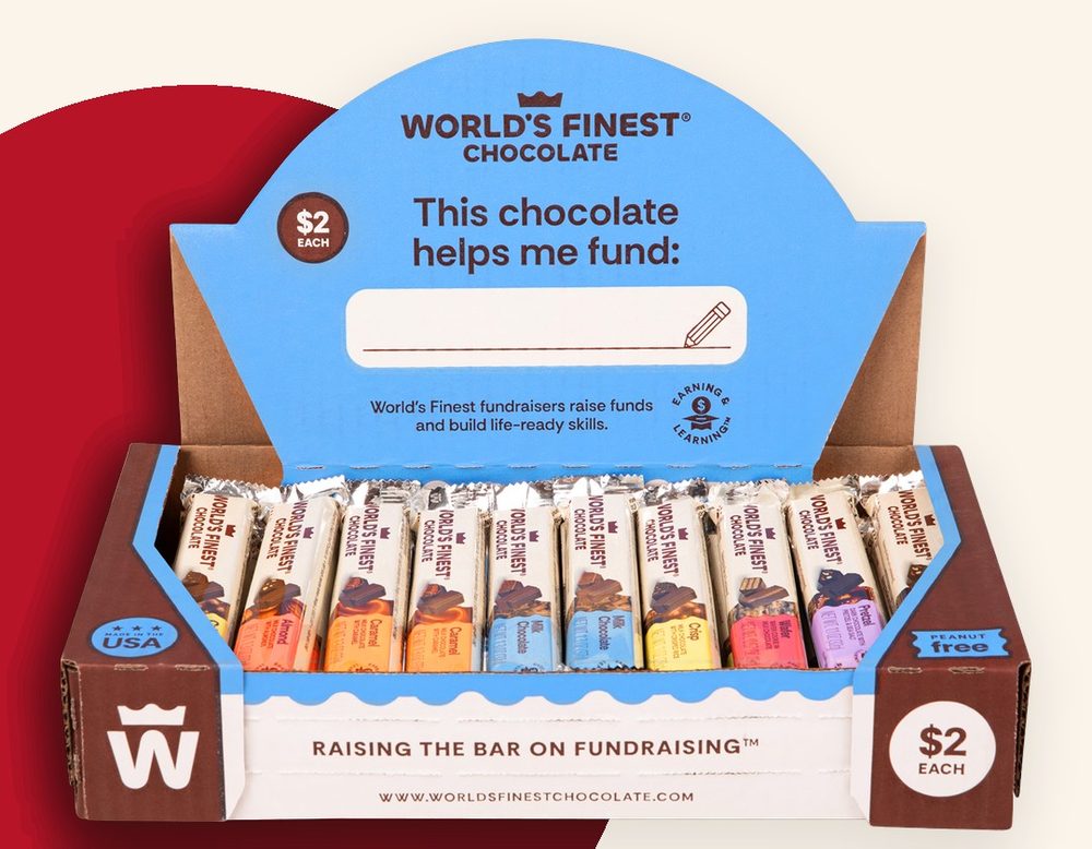 World's Finest Chocolate 40-Count Variety Box with 40 individually wrapped chocolate bars in six flavors, available at Soto's Produce Market in Compton, CA